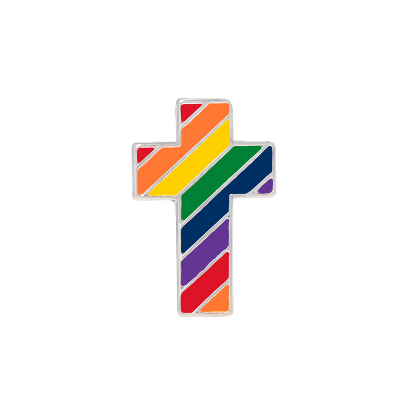 Rainbow Cross Shaped Pins