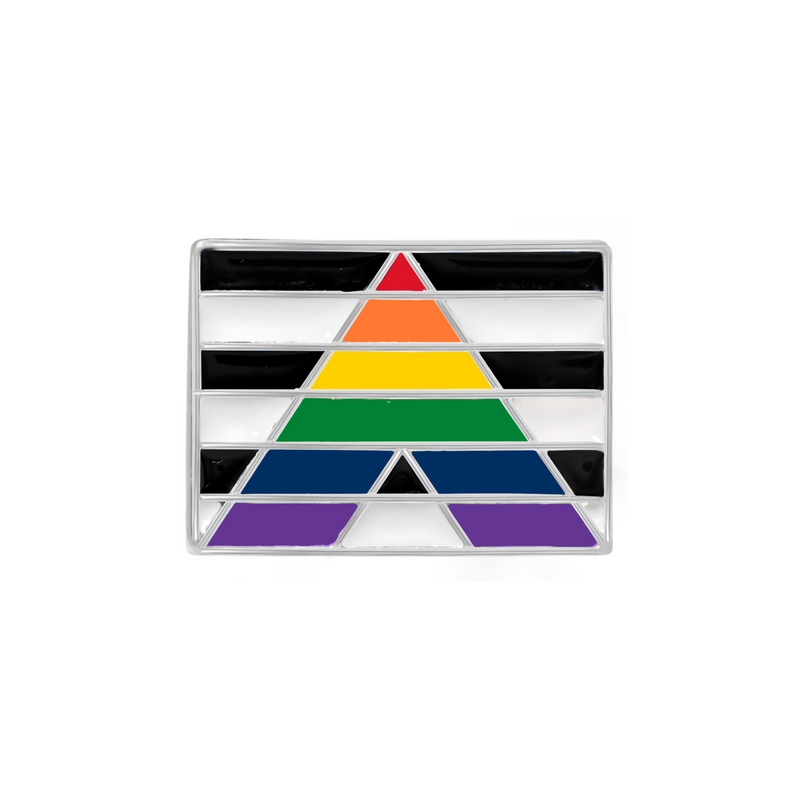 Rectangle Straight Ally Flag Pins