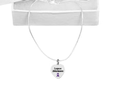 Load image into Gallery viewer, Bulk Heart Shaped Lupus Awareness Necklaces - The Awareness Company