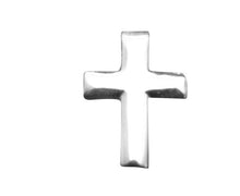 Load image into Gallery viewer, Small Silver Cross Lapel Pins Wholesale, Communion, Baptism, Confirmation