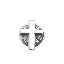 Load image into Gallery viewer, Small Silver Cross Lapel Pins Wholesale, Communion, Baptism, Confirmation