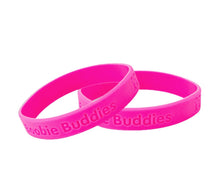 Load image into Gallery viewer, Boobie Buddies Pink Ribbon Silicone, Breast Cancer Fundraising Bracelets - The Awareness Company