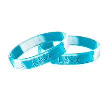 Load image into Gallery viewer, Teal &amp; White Silicone Bracelets for Cervical Cancer Fundraising - The Awareness Company