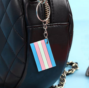 Transgender Pride Flag Keychains, Cheap Gay Pride Gear for PRIDE Parade and Events - The Awareness Company