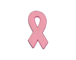 10 Pack Silicone Pink Ribbon Pins