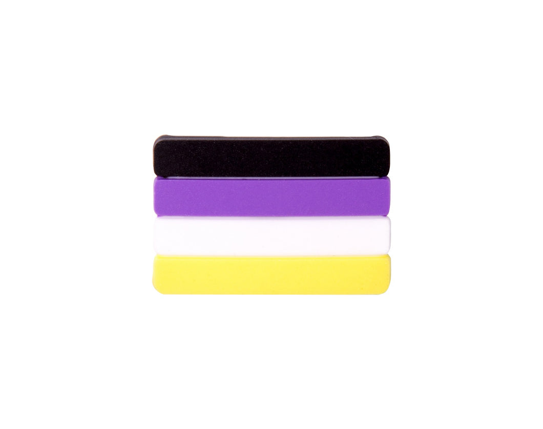 Bulk Non-Binary Flag Silicone Pins, Inexpensive NonBinary PRIDE Pins - The Awareness Company