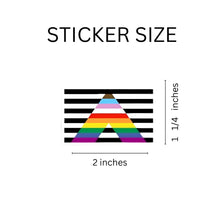 Load image into Gallery viewer, Straight Ally Daniel Quasar Flag Stickers (250 Per Roll) - The Awareness Company