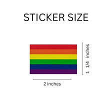 Load image into Gallery viewer, Rectangle Rainbow Stickers Wholesale, Gay Pride Awareness