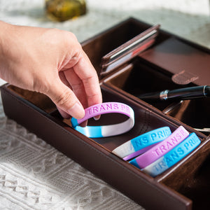 Transgender PRIDE Silicone Bracelets - Inexpensive, Cheap