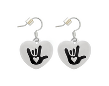 Load image into Gallery viewer, Bulk Deaf Sign Language I love You Earrings, Deafness Symbol Jewelry