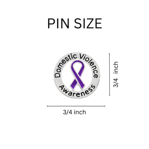 Circle Domestic Violence Awareness Ribbon Pins