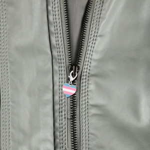 Transgender Flag Heart Hanging Charms