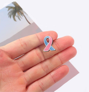 Small Pink & Blue Ribbon Lapel Pins