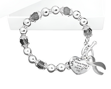 Load image into Gallery viewer, Bulk Gray Ribbon Where There is Love Bracelets - The Awareness Company