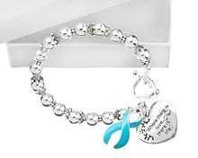 Load image into Gallery viewer, Where There is Love Teal Ribbon Bracelets - The Awareness Company