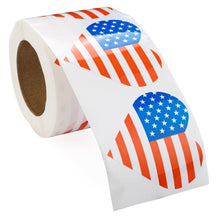 Load image into Gallery viewer, American Flag Heart Shaped Stickers (250 per Roll) - The Awareness Company