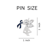 Load image into Gallery viewer, Angel By My Side Dark Blue Ribbon Pins - The Awareness Company