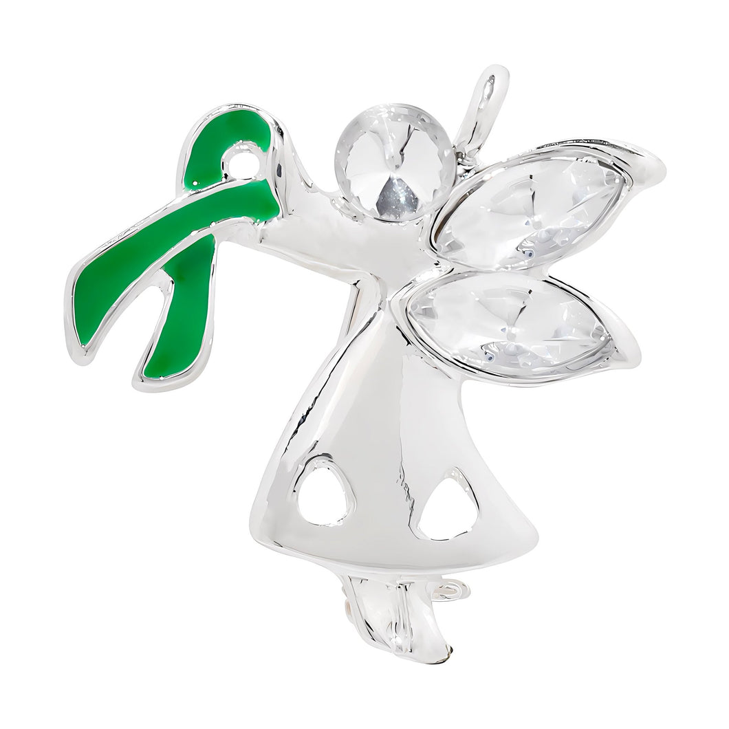 Angel By My Side Green Ribbon Pins - The Awareness Company