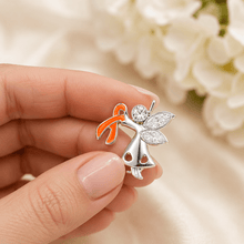 Load image into Gallery viewer, Angel By My Side Orange Ribbon Pins - The Awareness Company