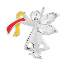Load image into Gallery viewer, Angel By My Side Red &amp; Yellow Ribbon Pins - The Awareness Company