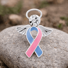 Load image into Gallery viewer, Angel Pink &amp; Blue Ribbon Pins - The Awareness Company