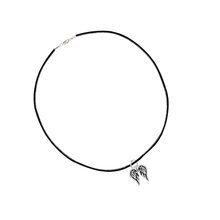Load image into Gallery viewer, Angel Wings Religious Black Cord Necklaces - The Awareness Company