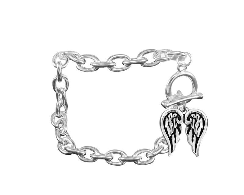Angel Wings Religious Chunky Charm Bracelet 