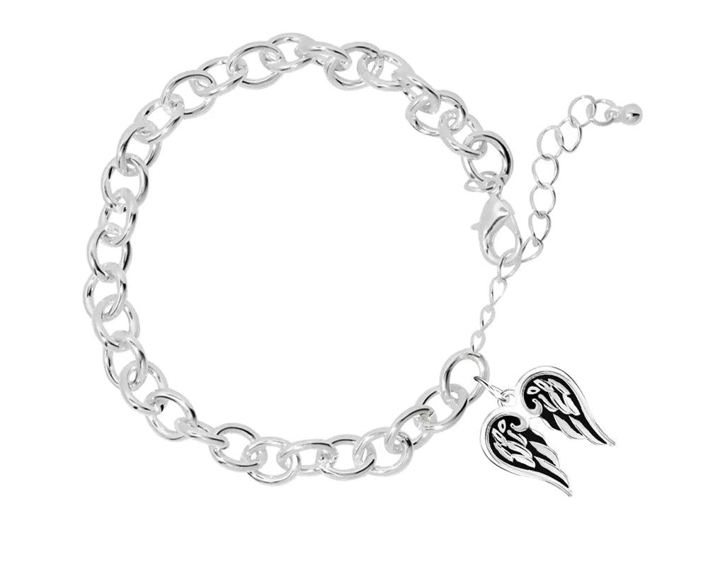 Angel Wings Religious Chunky Charm Bracelets - The Awareness Company