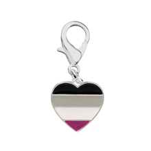 Load image into Gallery viewer, Asexual Flag Heart Hanging Charms - The Awareness Company