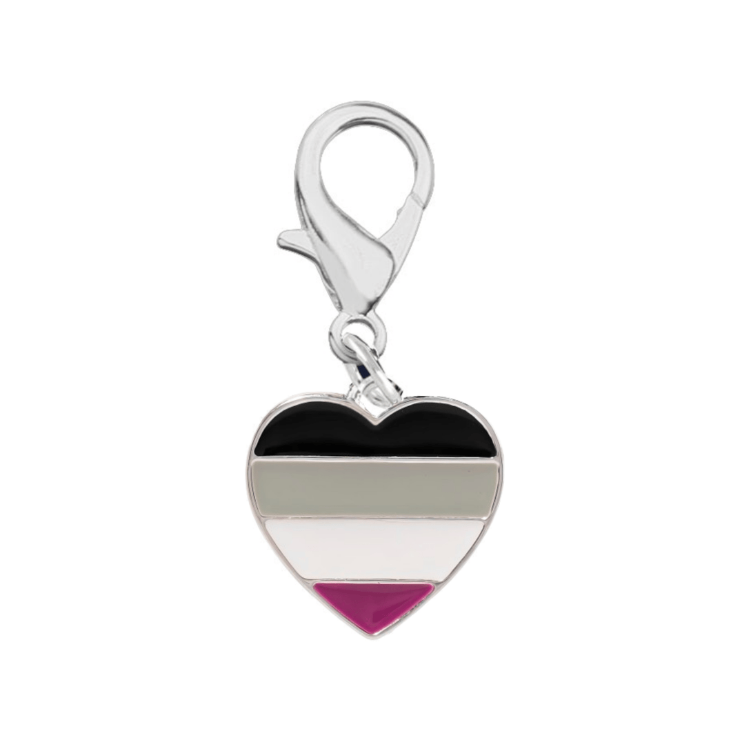 Asexual Flag Heart Hanging Charms - The Awareness Company