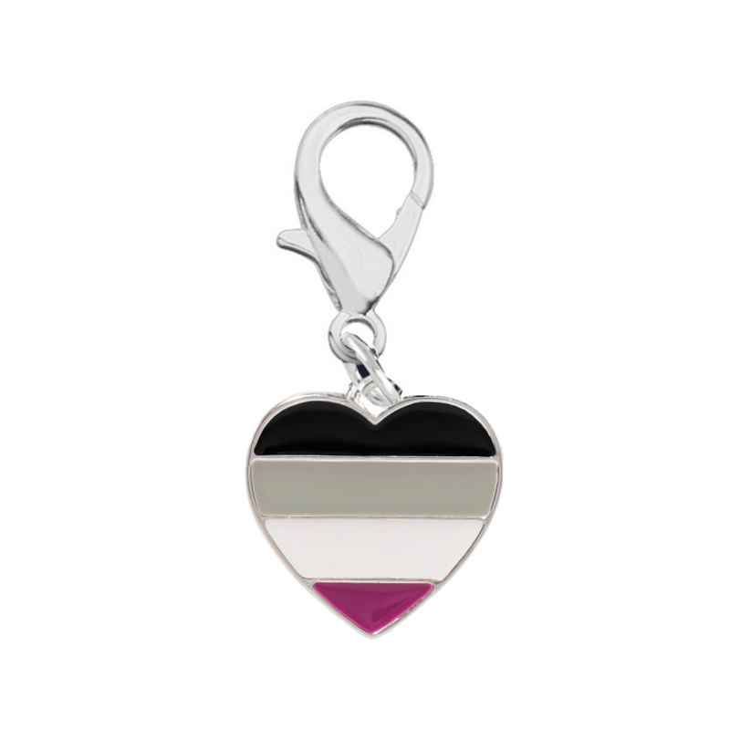 Asexual Flag Heart Hanging Charms - The Awareness Company