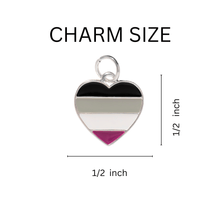 Load image into Gallery viewer, Asexual Flag Heart Necklaces - The Awareness Company