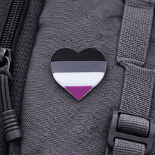 Load image into Gallery viewer, Asexual Flag Heart Silicone Pins - The Awareness Company