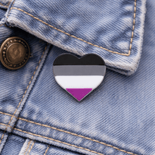 Load image into Gallery viewer, Asexual Flag Heart Silicone Pins - The Awareness Company
