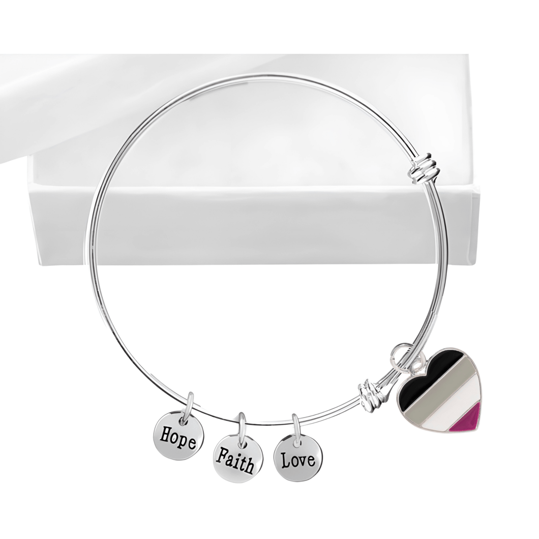 Asexual Heart Retractable Charm Bracelets - The Awareness Company