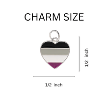 Load image into Gallery viewer, Asexual LGBTQ Pride Heart Charms - The Awareness Company