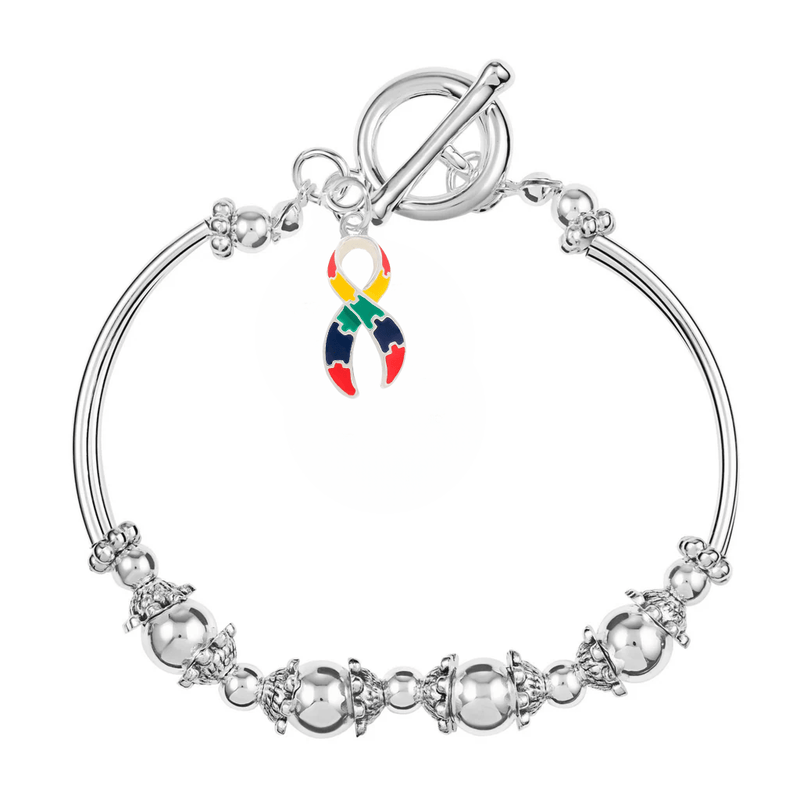 Autism Awareness Ribbon Partial Beaded Bracelets - The Awareness Company