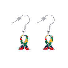 Load image into Gallery viewer, Autism Ribbon Hanging Earrings - The Awareness Company
