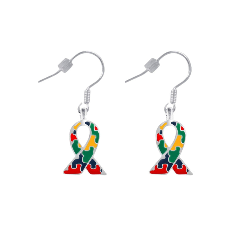Autism Ribbon Hanging Earrings - The Awareness Company