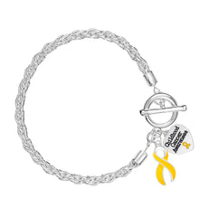 Load image into Gallery viewer, Childhood Cancer Gold Ribbon Rope Bracelets