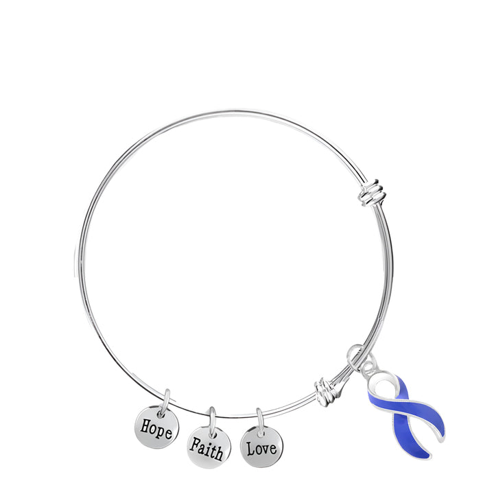 Periwinkle Ribbon Retractable Charm Bracelets