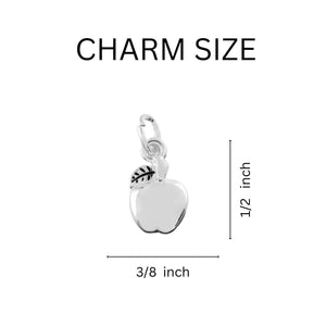 Black Cord Apple Charm Bracelets - The Awareness Company