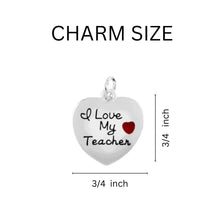 Load image into Gallery viewer, Black Cord I Love My Teacher Bracelets - The Awareness Company