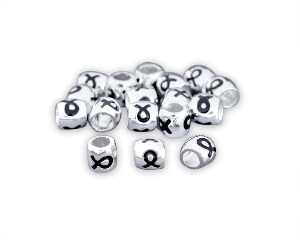 Black Ribbon Barrel Charm - The Awareness Company