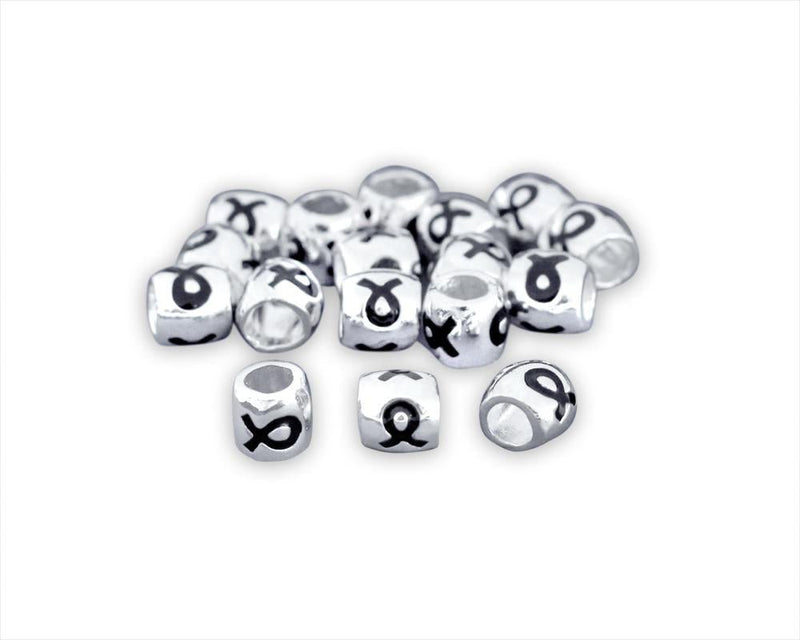 Black Ribbon Barrel Charm - The Awareness Company