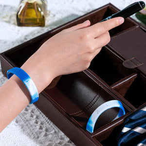 Blue & White Silicone Bracelets (Child Size) - The Awareness Company