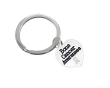 Load image into Gallery viewer, Bone Cancer Awareness Heart Charm Split Style Key Chains - The Awareness Company