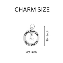 Load image into Gallery viewer, Bone Cancer Hanging Ribbon Partial Rope Bracelets - The Awareness Company