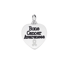 Load image into Gallery viewer, Bone Cancer Heart Awareness Charm - The Awareness Company