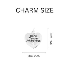 Load image into Gallery viewer, Bone Cancer Heart Awareness Partial Beaded Charm Bracelets - The Awareness Company